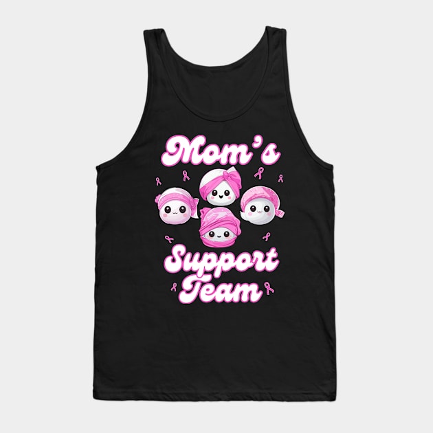 Mom’s Support Team Breast Cancer Awareness Women Survivors Tank Top by AimArtStudio